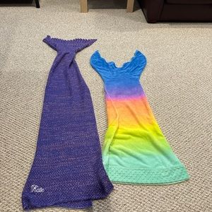 Mermaid tail blankets